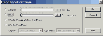   Frame Properties Tempo