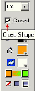 Поле Close Shape
