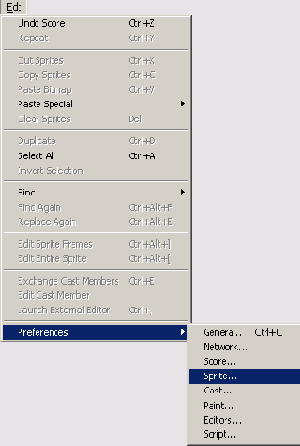  Edit | Preferences | Sprite